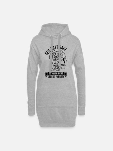 Fahrrad – Shirt Radsport Drahtesel Geschenk - Hoodie-Kleid - Grau meliert