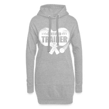 Ping Pong formateur certifié Tennis de table demandé - Sweat-shirt à capuche long Femme - gris chiné - Devant