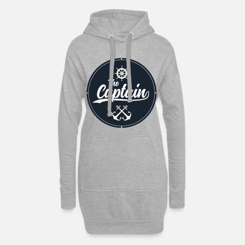 Captain - Hoodie-Kleid - Grau meliert