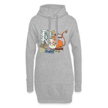 Trickzeichner Animateur Trickfilm - Hoodie-Kleid - Grau meliert - Vorne