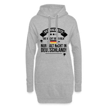 Die Macht beim volk -nur halt nicht in Deutschland - Hoodie-Kleid - Grau meliert - Vorne