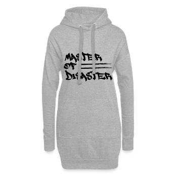 Master of disaster - Hoodie-Kleid - Grau meliert - Vorne