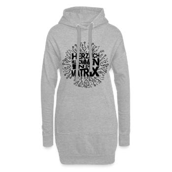 Matrix - Hoodie-Kleid - Grau meliert - Vorne