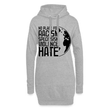 Antifa Antifaschmus Gegen Rassismus Nazis Geschenk - Hoodie-Kleid - Grau meliert - Vorne