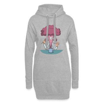 Chemie Explosion Chemiker - Hoodie-Kleid - Grau meliert - Vorne