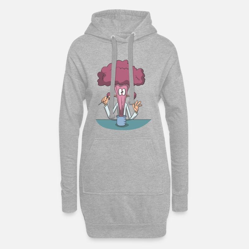 Chimiste explosion chimiste - Sweat-shirt à capuche long Femme - gris chiné