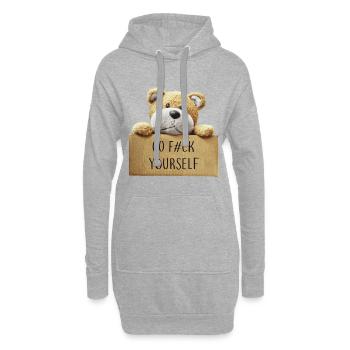 Allez vous-même - Sweat-shirt à capuche long Femme - gris chiné - Devant