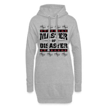 Master of Disaster, schwarz. - Hoodie-Kleid - Grau meliert - Vorne