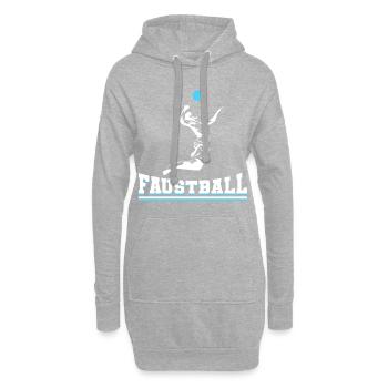 Faustball Fistball Sport - Hoodie-Kleid - Grau meliert - Vorne