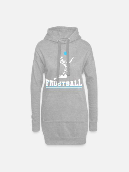 Faustball Fistball Sport - Hoodie-Kleid - Grau meliert