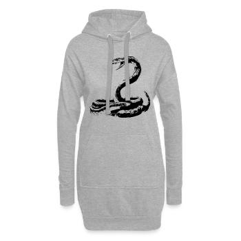 Schlange - Hoodie-Kleid - Grau meliert - Vorne