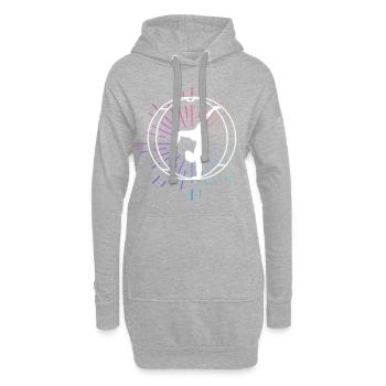Rhönrad Turnen Rhönradturnen Rhönradturner Sport - Sweat-shirt à capuche long Femme - gris chiné - Devant