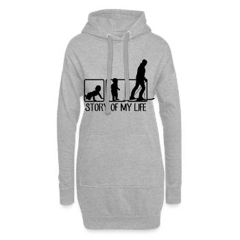 Skieur | Skis Ski Après Ski Ski Cadeau - Sweat-shirt à capuche long Femme - gris chiné - Devant