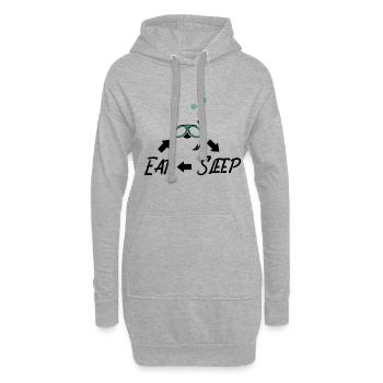 Plongée et plongée en apnée - Sweat-shirt à capuche long Femme - gris chiné - Devant