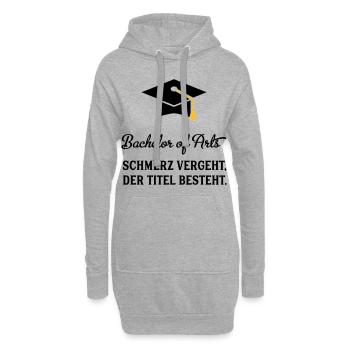 bachelorofarts - Hoodie-Kleid - Grau meliert - Vorne