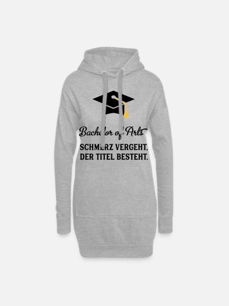 bachelorofarts - Hoodie-Kleid - Grau meliert