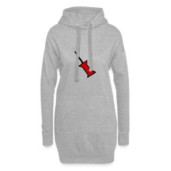 sellerie - Sweat-shirt à capuche long Femme - gris chiné - Devant