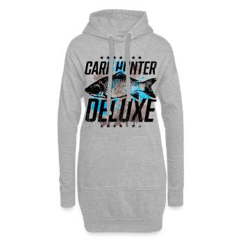 Karpfen Angeln Fischer - Hoodie-Kleid - Grau meliert - Vorne