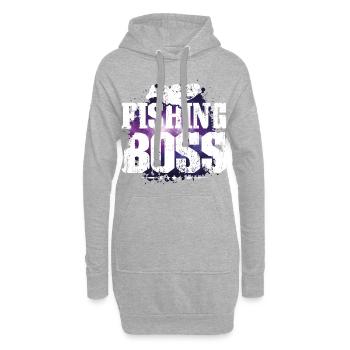 Patron de pêcheur de pêche - Sweat-shirt à capuche long Femme - gris chiné - Devant