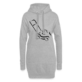 Tondeuses à gazon - Sweat-shirt à capuche long Femme - gris chiné - Devant