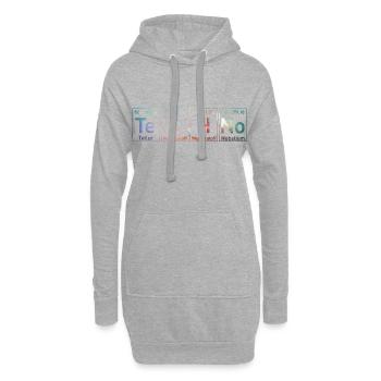 Techno Musik Periodensystem EDM Rave - Hoodie-Kleid - Grau meliert - Vorne
