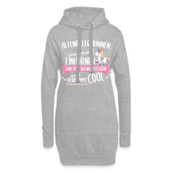 Altenpflegerin Pflegerin Altenpflege Spruch Beruf - Hoodie-Kleid - Grau meliert - Vorne