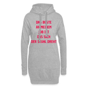 Bürohumor Büro Sprüche - Hoodie-Kleid - Grau meliert - Vorne