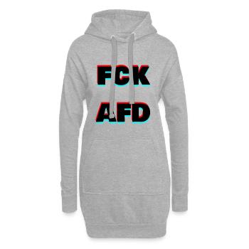 FCK AFD - Hoodie-Kleid - Grau meliert - Vorne