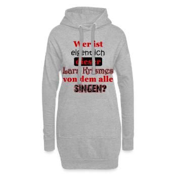 Weihnachten Last Christmas - Lustige Sprüche - Hoodie-Kleid - Grau meliert - Vorne