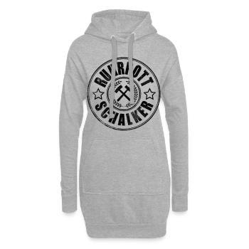 Pot de la Ruhr Schalke - Sweat-shirt à capuche long Femme - gris chiné - Devant