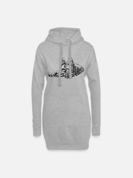 Husky - Hoodie-Kleid - Grau meliert