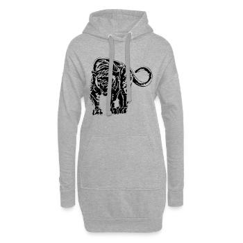 Panther - Hoodie-Kleid - Grau meliert - Vorne