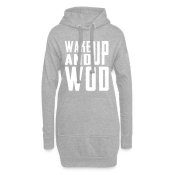 Wake Up And WOD - Hoodie-Kleid - Grau meliert - Vorne