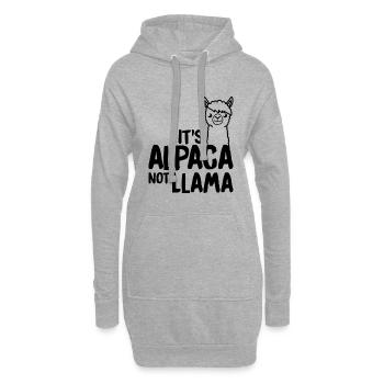 Alpaka - Hoodie-Kleid - Grau meliert - Vorne