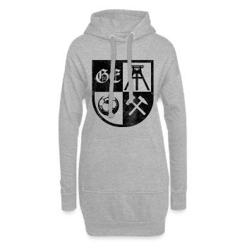 Armoiries de Gelsenkirchen - Sweat-shirt à capuche long Femme - gris chiné - Devant