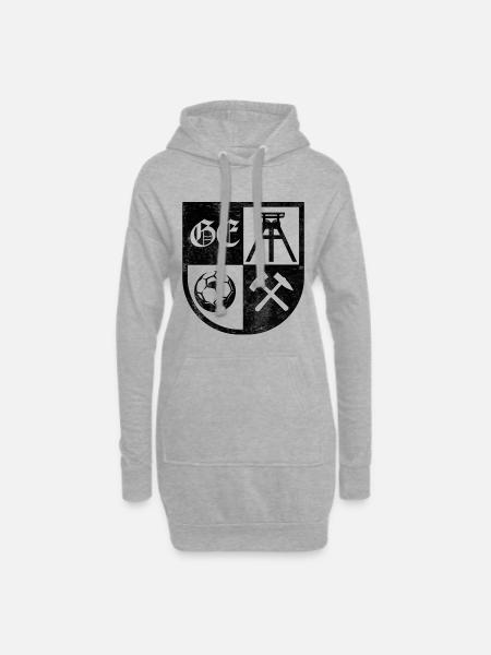 Gelsenkirchen Wappen - Hoodie-Kleid - Grau meliert
