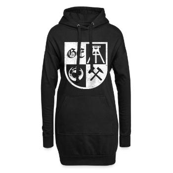 Armoiries de Gelsenkirchen - Sweat-shirt à capuche long Femme - noir - Devant