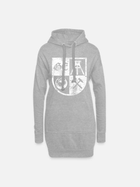 Gelsenkirchen Wappen - Hoodie-Kleid - Grau meliert