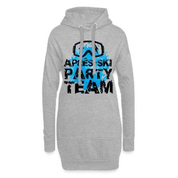 Apres ski skibrille - Hoodie-Kleid - Grau meliert - Vorne