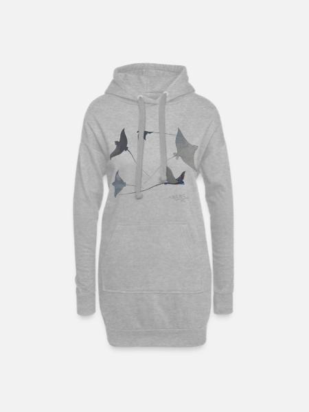 Rochen - Hoodie-Kleid - Grau meliert