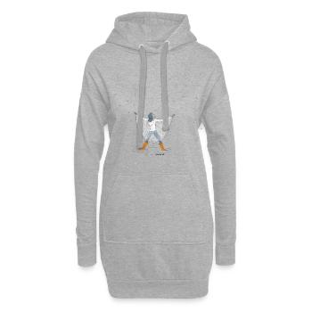 Glücksgefühl Sommerregen - Hoodie-Kleid - Grau meliert - Vorne