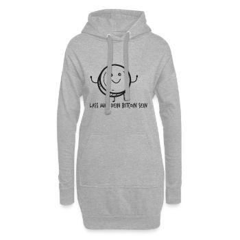 Bitcoin - Hoodie-Kleid - Grau meliert - Vorne