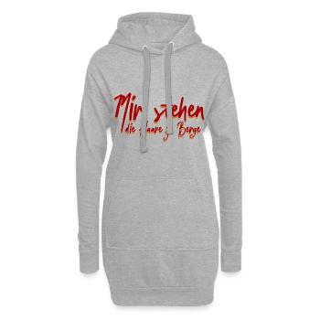 Mir stehen die Haare zu Berge. - Hoodie-Kleid - Grau meliert - Vorne