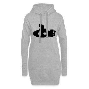 sous-marin - Sweat-shirt à capuche long Femme - gris chiné - Devant
