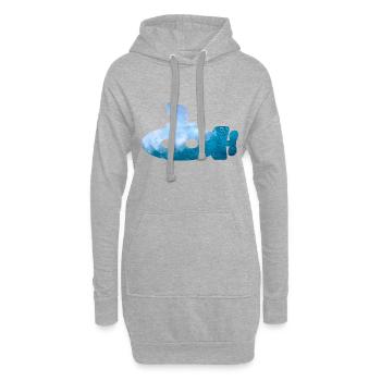 sous-marin - Sweat-shirt à capuche long Femme - gris chiné - Devant