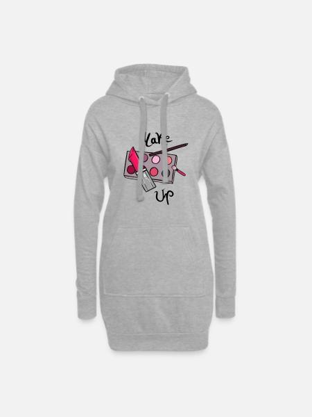Make Up - Hoodie-Kleid - Grau meliert