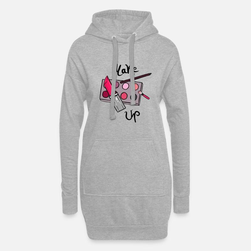 Make Up - Hoodie-Kleid - Grau meliert