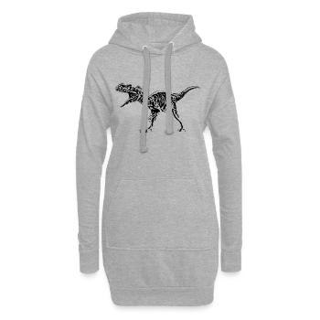 Allosaurus - Hoodie-Kleid - Grau meliert - Vorne