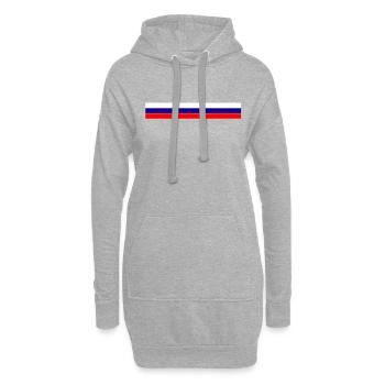 Russie - Sweat-shirt à capuche long Femme - gris chiné - Devant
