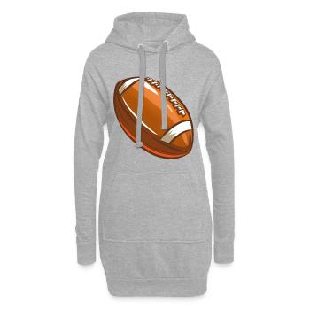 Football américain - Sweat-shirt à capuche long Femme - gris chiné - Devant